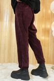 Stretch Velour Tapered Pant Burgundy /8=